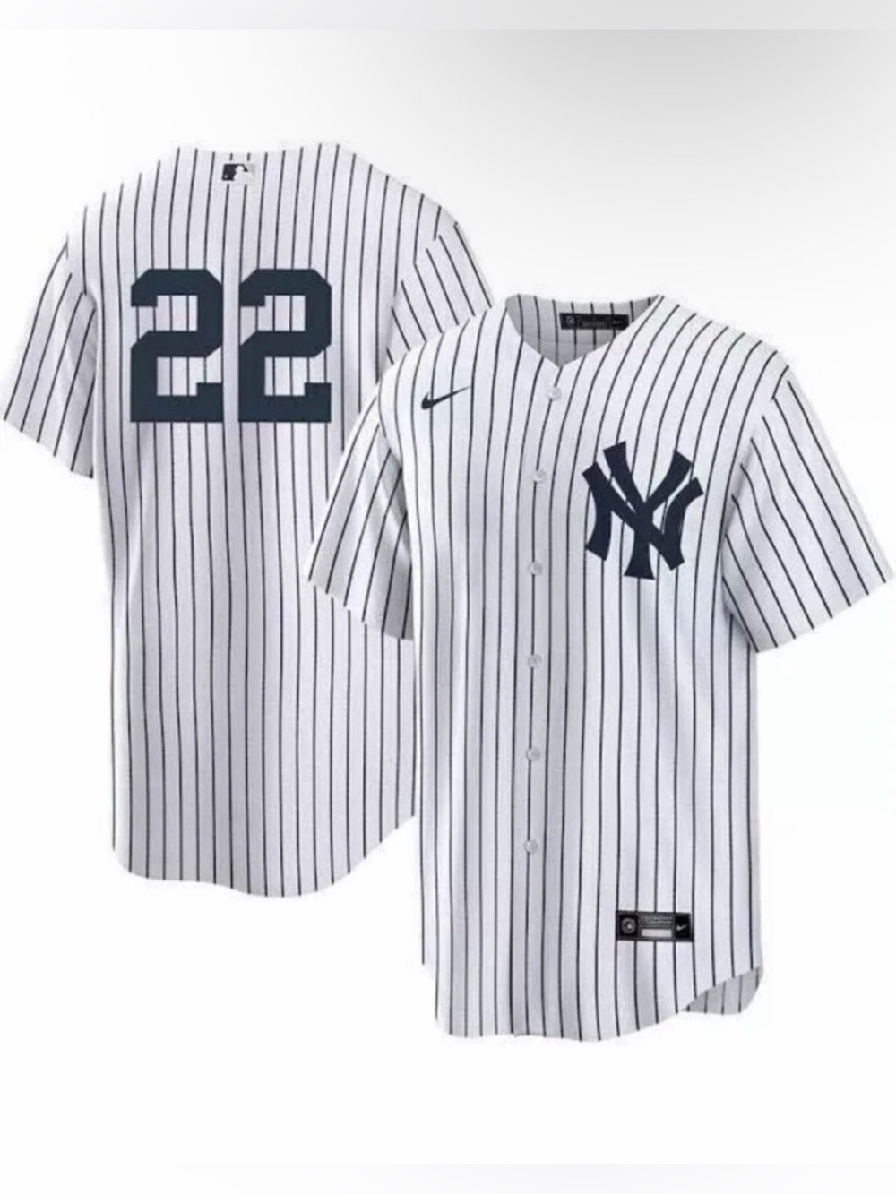 Nike Authentic New York Yankees Ben Rice #22 MLB Baseball Jersey Mens Sz: L - Picture 3 of 7